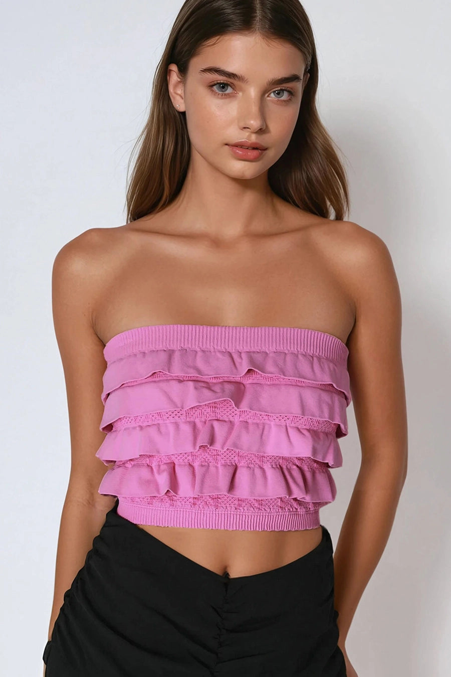 Layered Ruffle Tube Top – Clothesline Clothing Co.