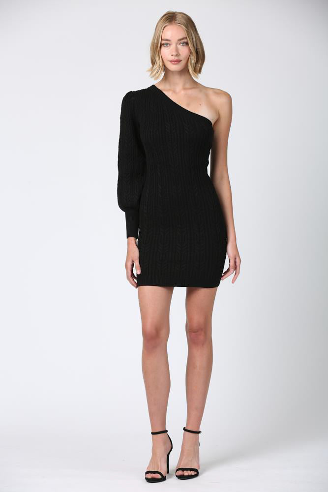 One Shoulder Dress Black / L One Shoulder Dress Black / L