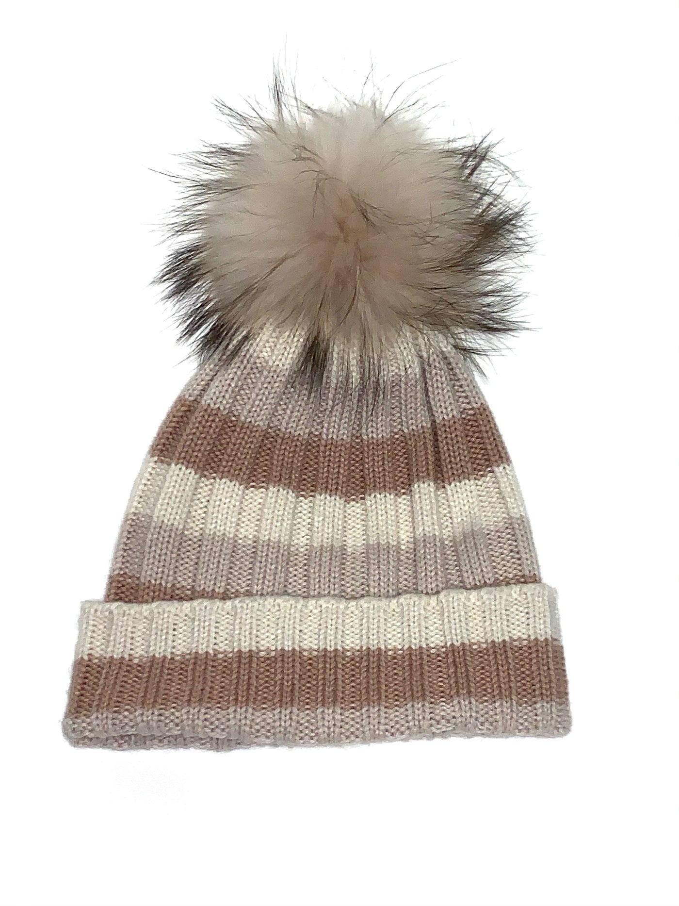 Pom Pom Cable Hat