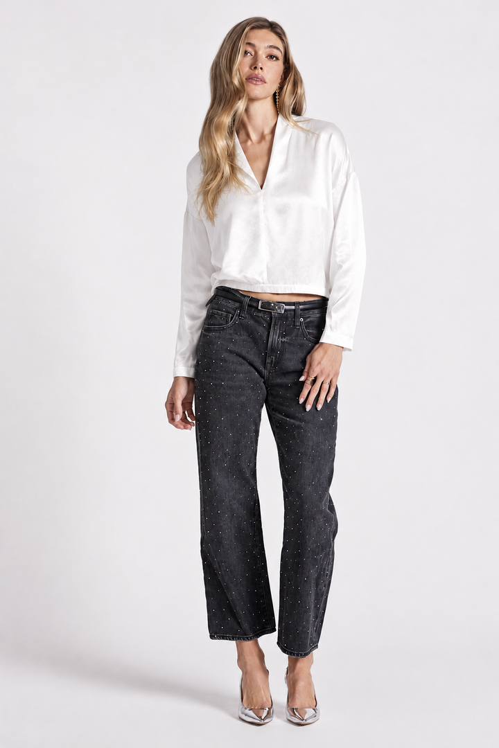 Silky Bubble Hem Top