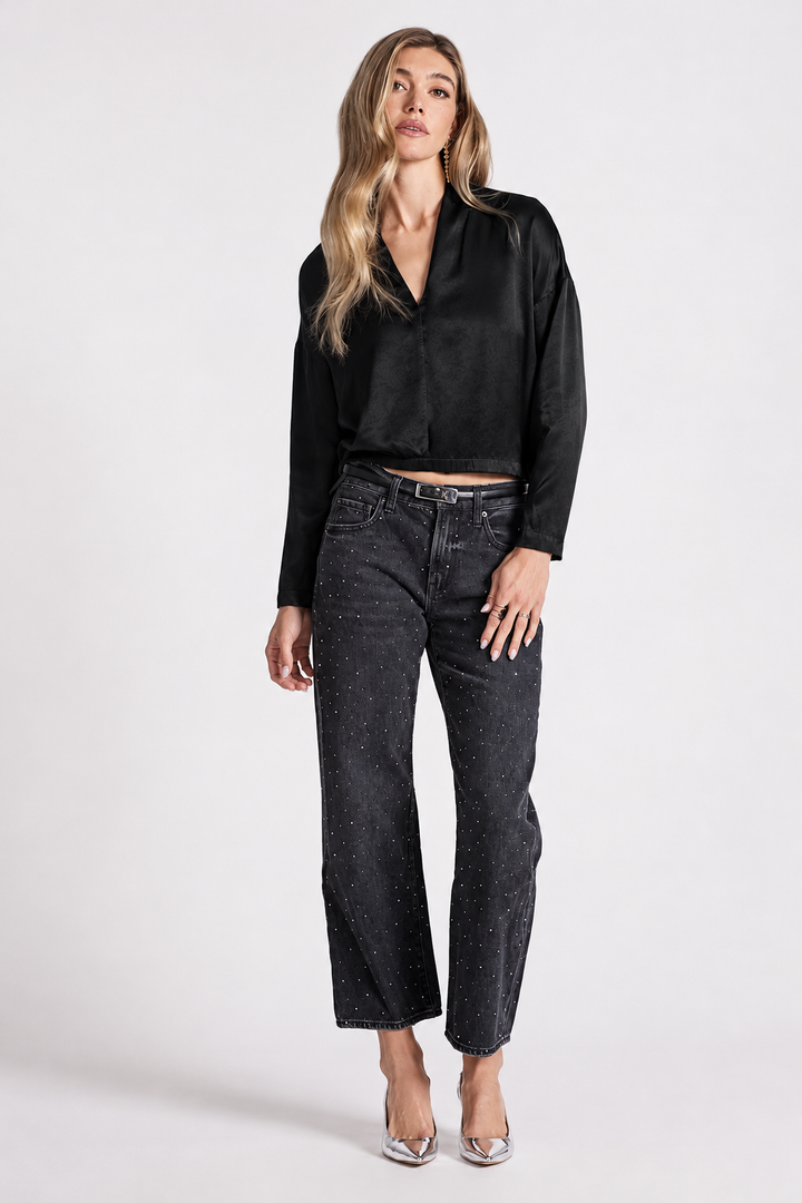 Silky Bubble Hem Top