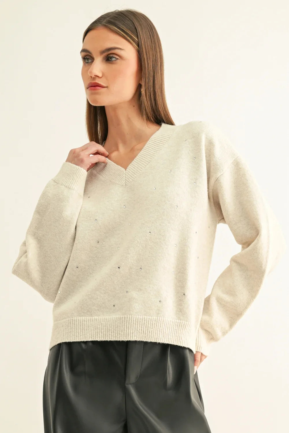 Angie Rhinestone Sweater