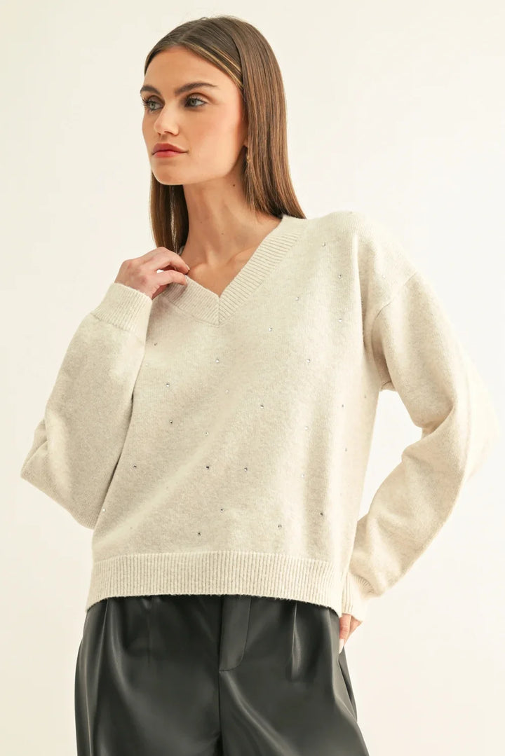 Angie Rhinestone Sweater