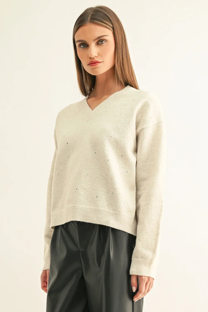 Angie Rhinestone Sweater