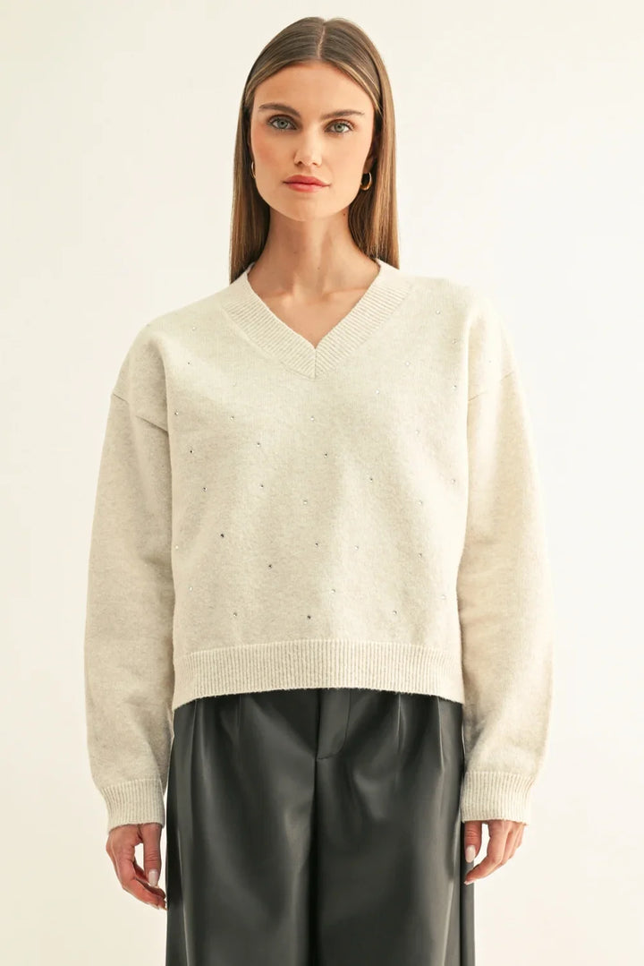 Angie Rhinestone Sweater