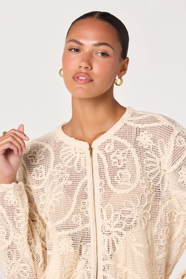 Aeva Crochet Zip Jacket