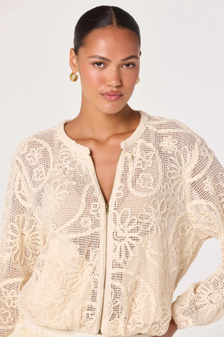 Aeva Crochet Zip Jacket