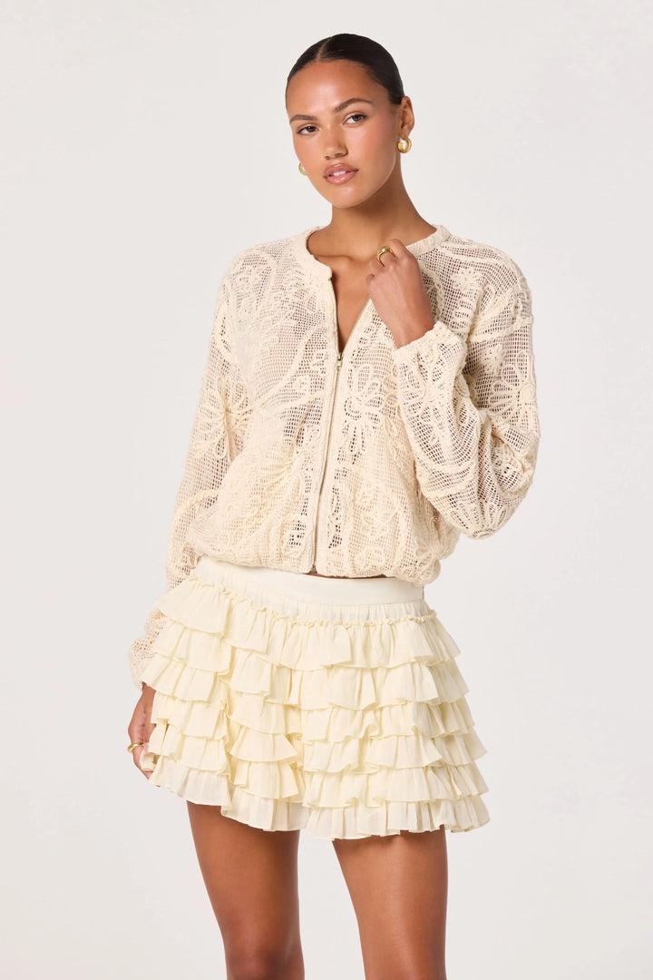 Aeva Crochet Zip Jacket