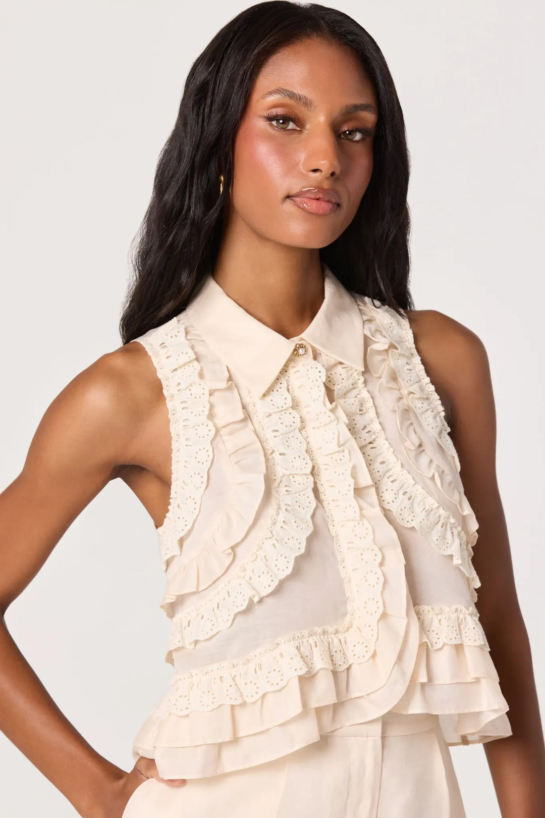 Nienna Layered Ruffle Cropped Top