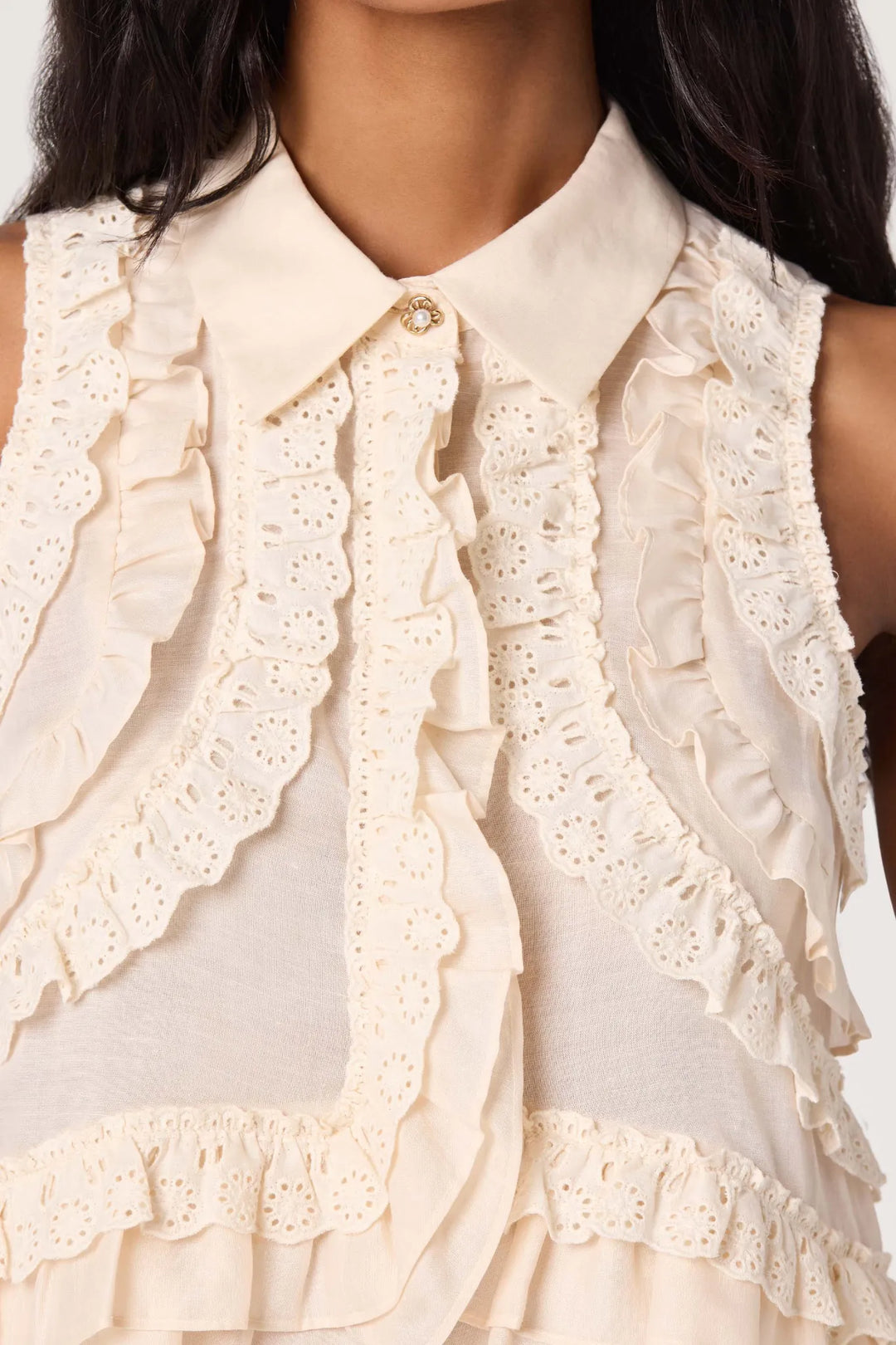 Nienna Layered Ruffle Cropped Top