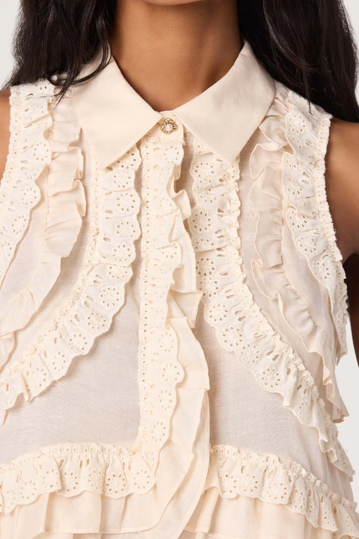 Nienna Layered Ruffle Cropped Top