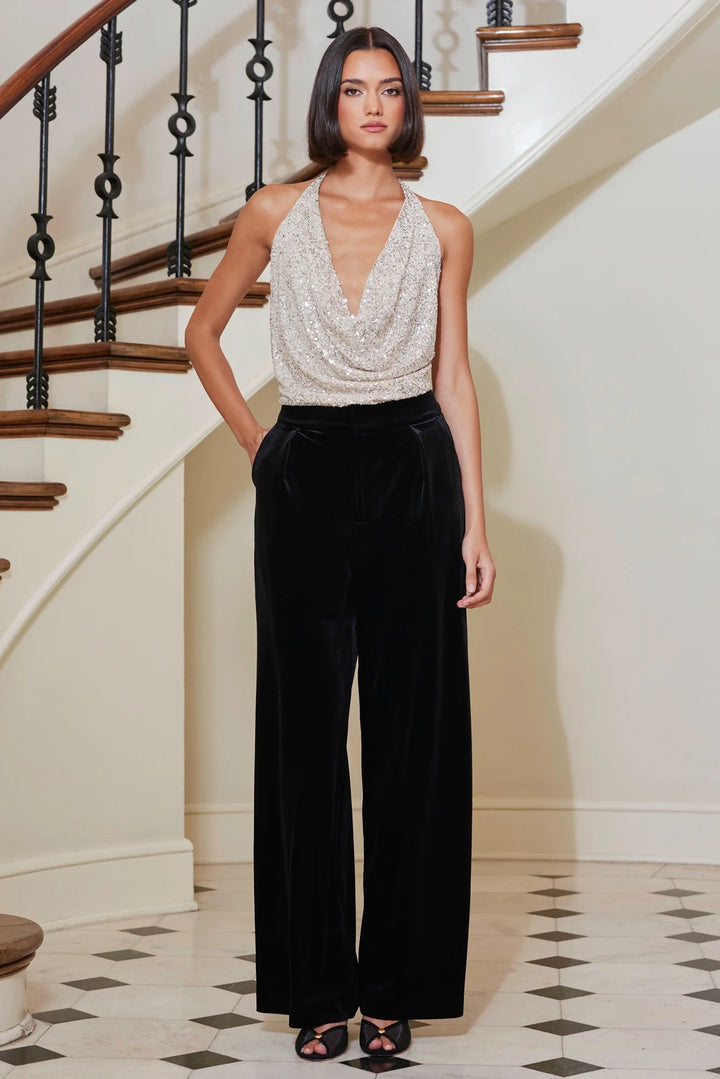 Luxe Velvet Wide Leg Pant