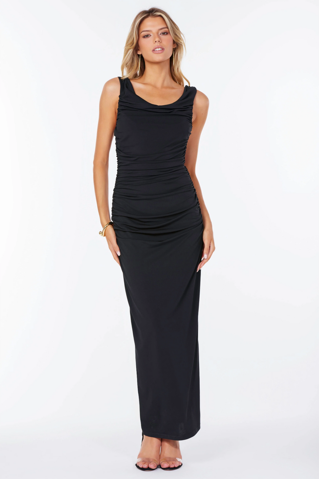 Natasha Ruched Dress Black / S Natasha Ruched Dress Black / S