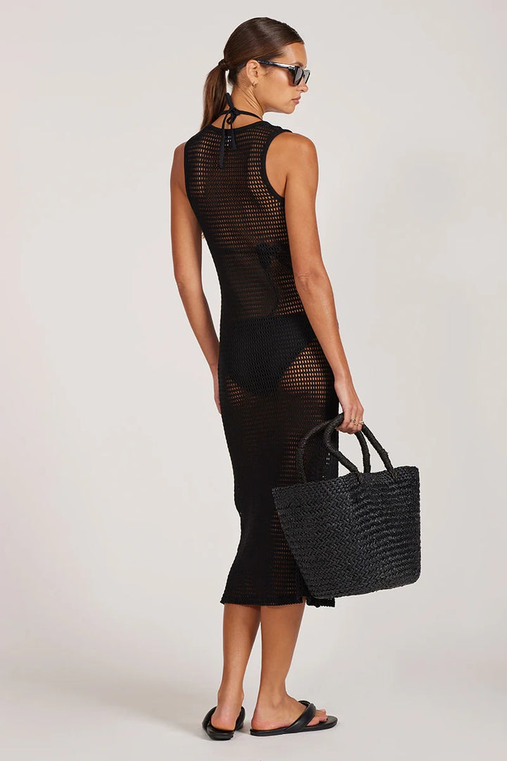 Mesh Keyhole Coverup Dress