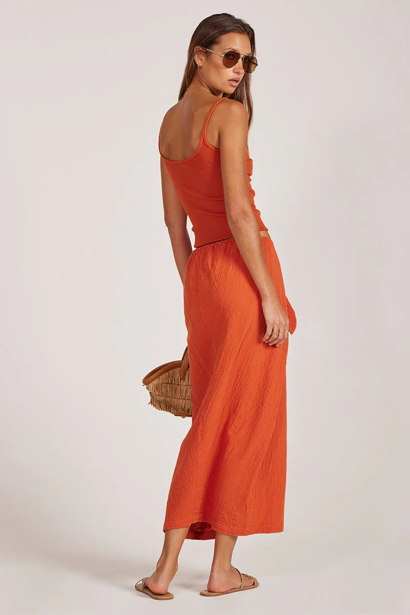Shirred Front Rib Cami