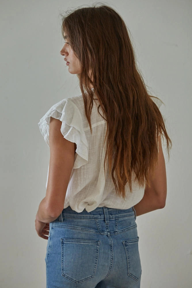 Ruffle Voile Top