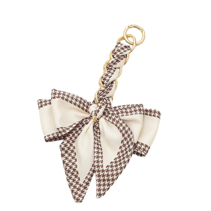 Structured Mini Bag with Chain Scarf  Detail