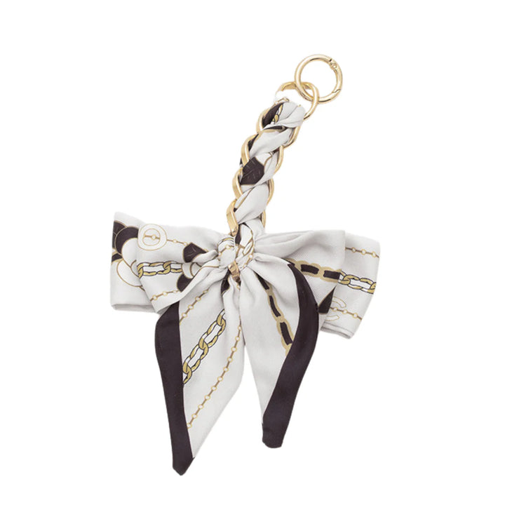 Structured Mini Bag with Chain Scarf  Detail