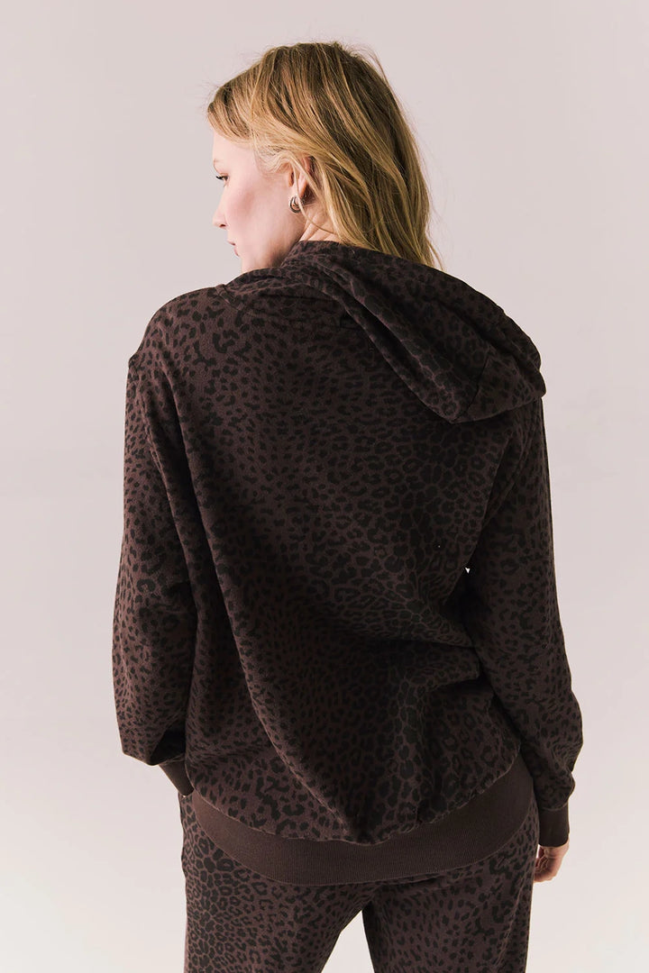 Louna Leopard Zip Up Sweatshirt