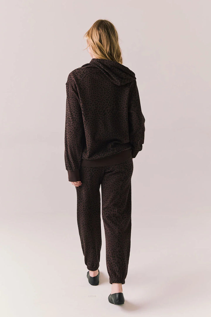 Louna Leopard Zip Up Sweatshirt