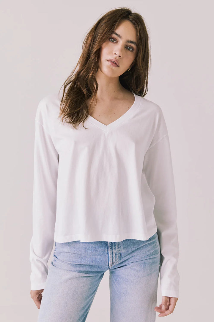 Long Sleeve V Neck Tee