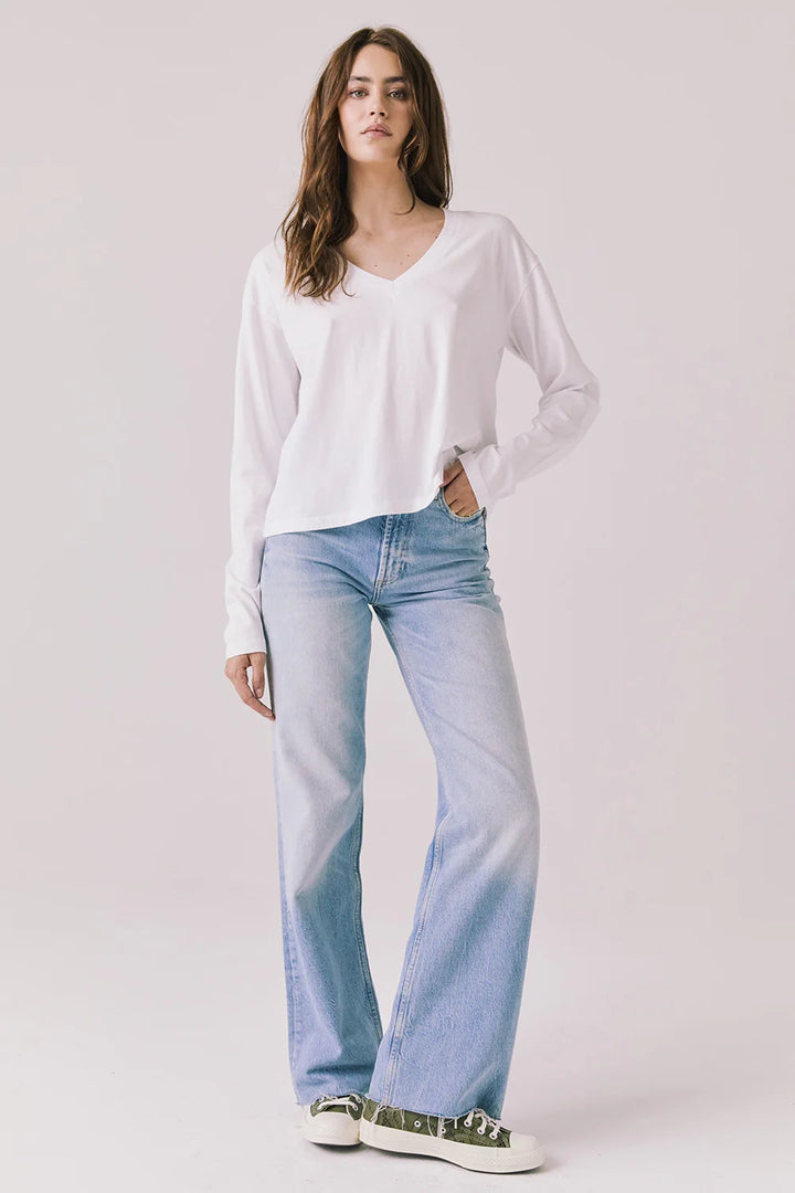 Long Sleeve V Neck Tee
