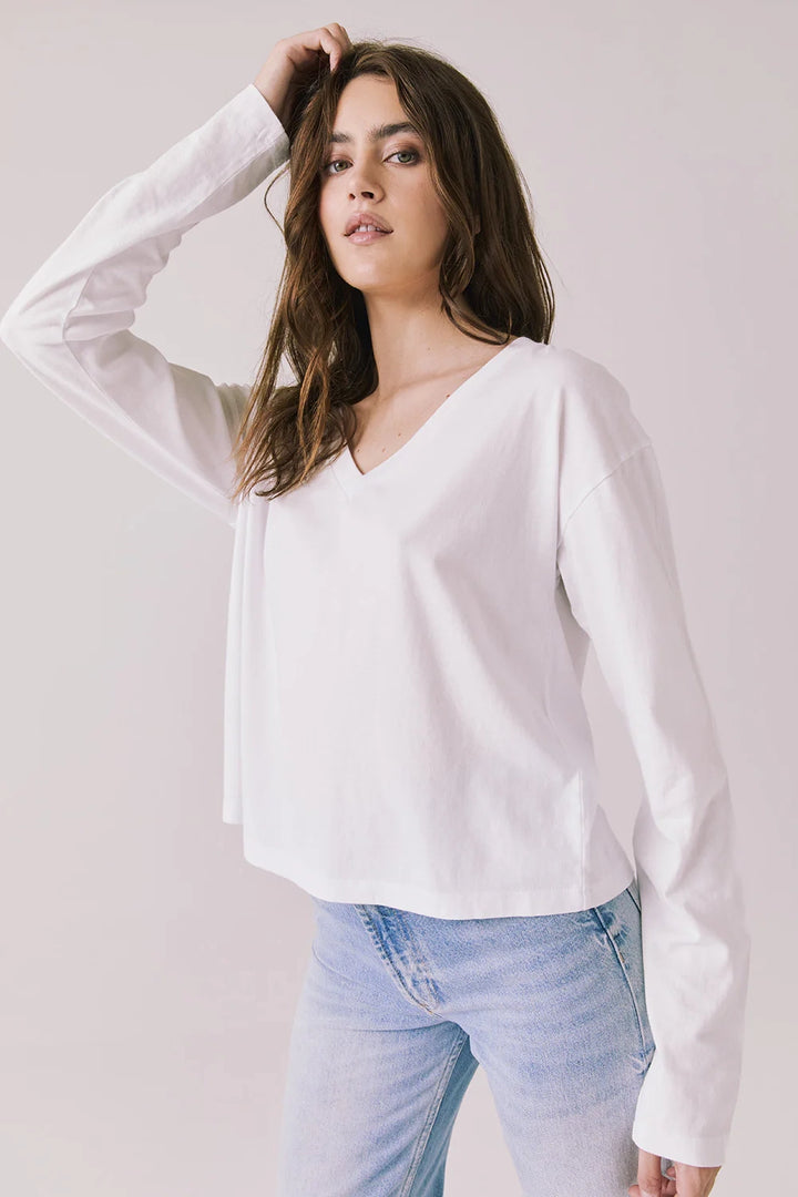 Long Sleeve V Neck Tee