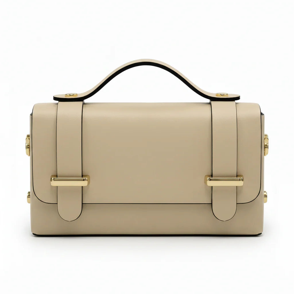 Structured Mini Bag with Chain Scarf  Detail