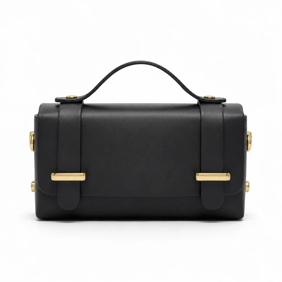 Structured Mini Bag with Chain Scarf  Detail
