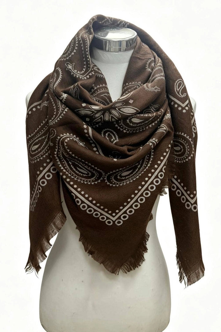 Large Paisley Pattern Scarf
