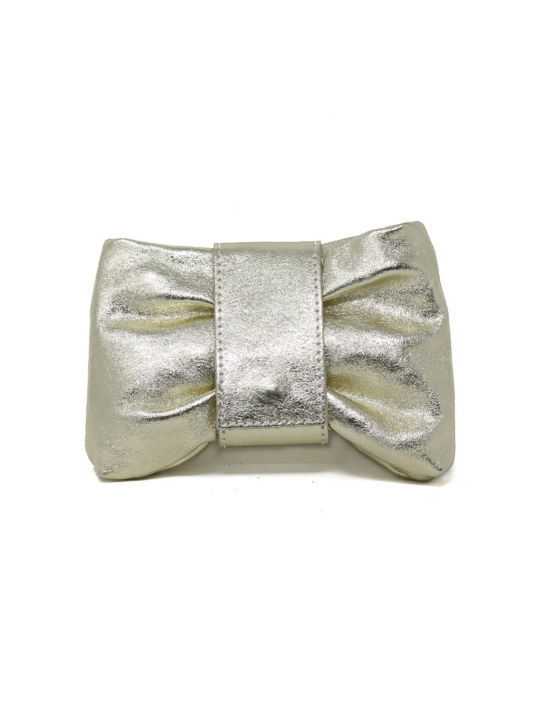 Leather Bow Clutch