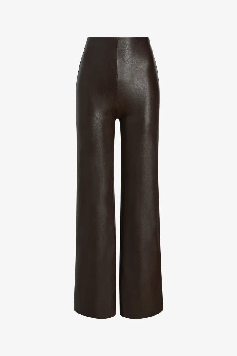 Faux Leather Wide Leg Pant