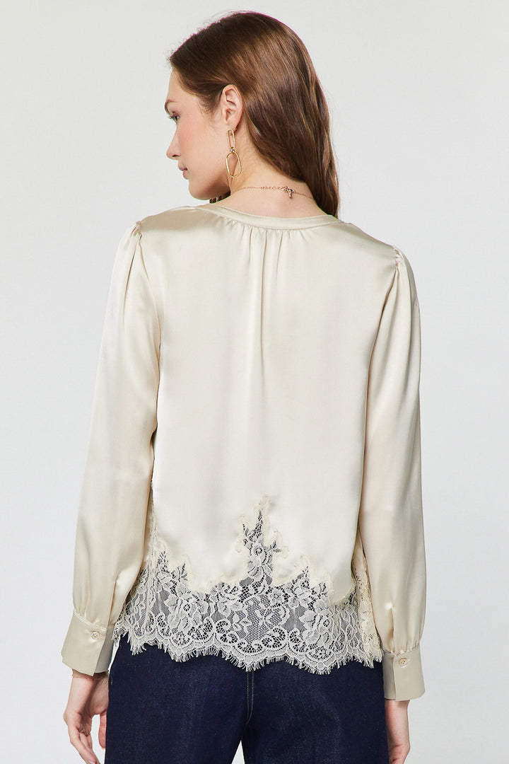 Lace Hem Blouse