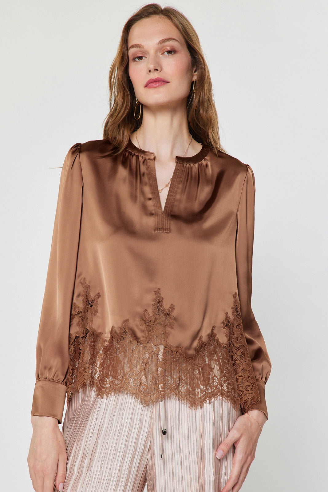 Lace Hem Blouse