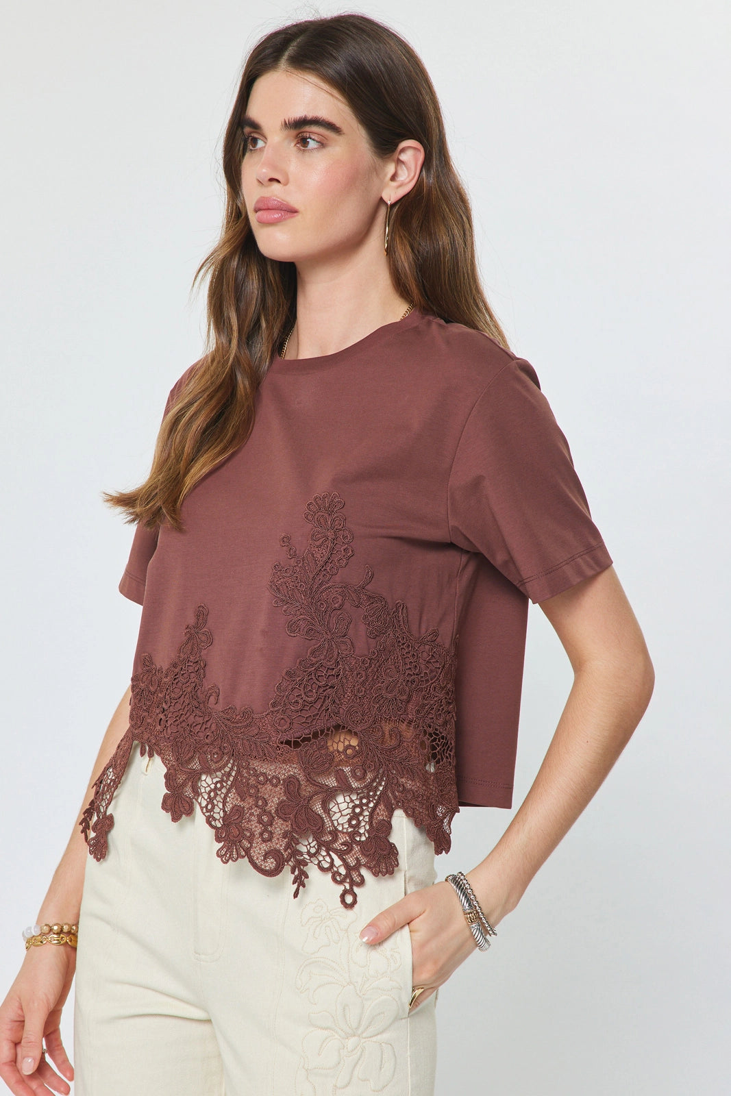 Lace Trim Tee