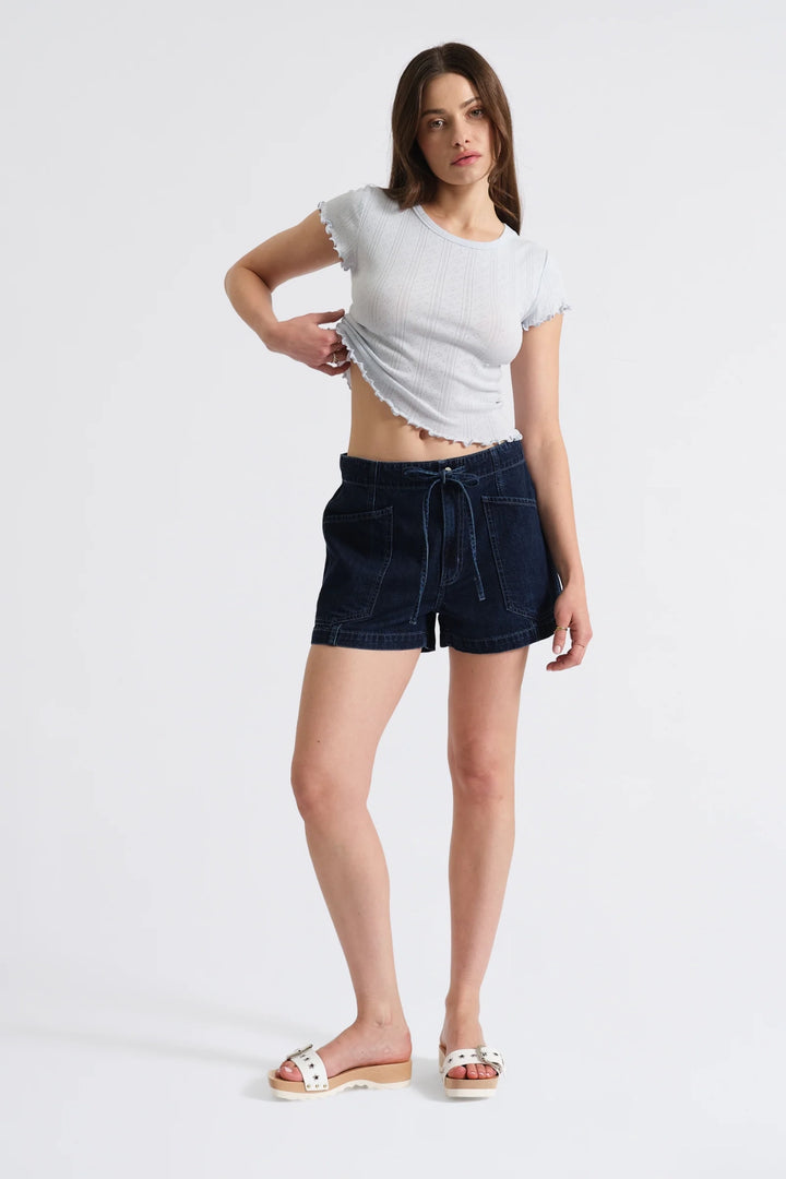 Catalina Drawstring Denim Short