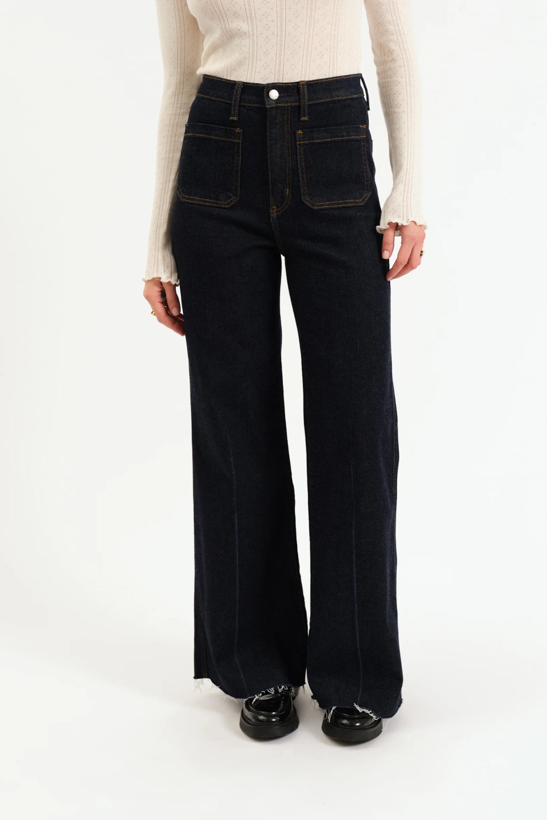 Far Out Wide Leg Pocket Jean