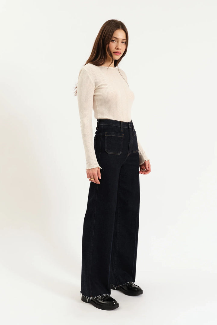 Far Out Wide Leg Pocket Jean