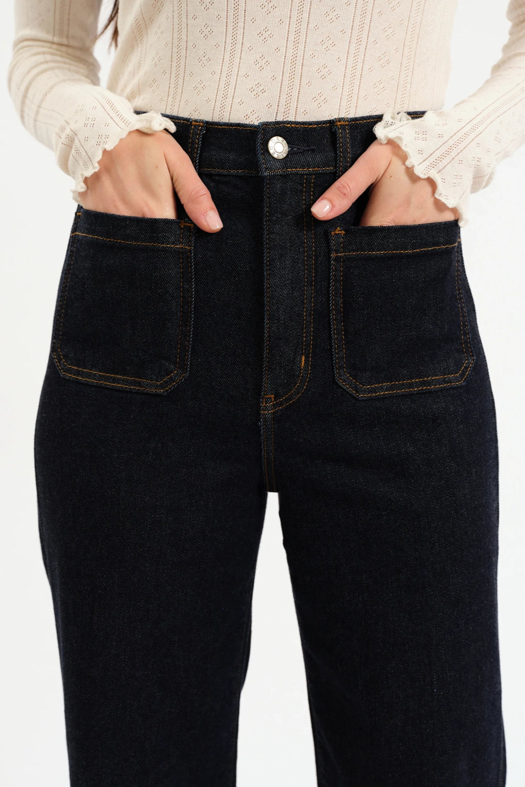 Far Out Wide Leg Pocket Jean