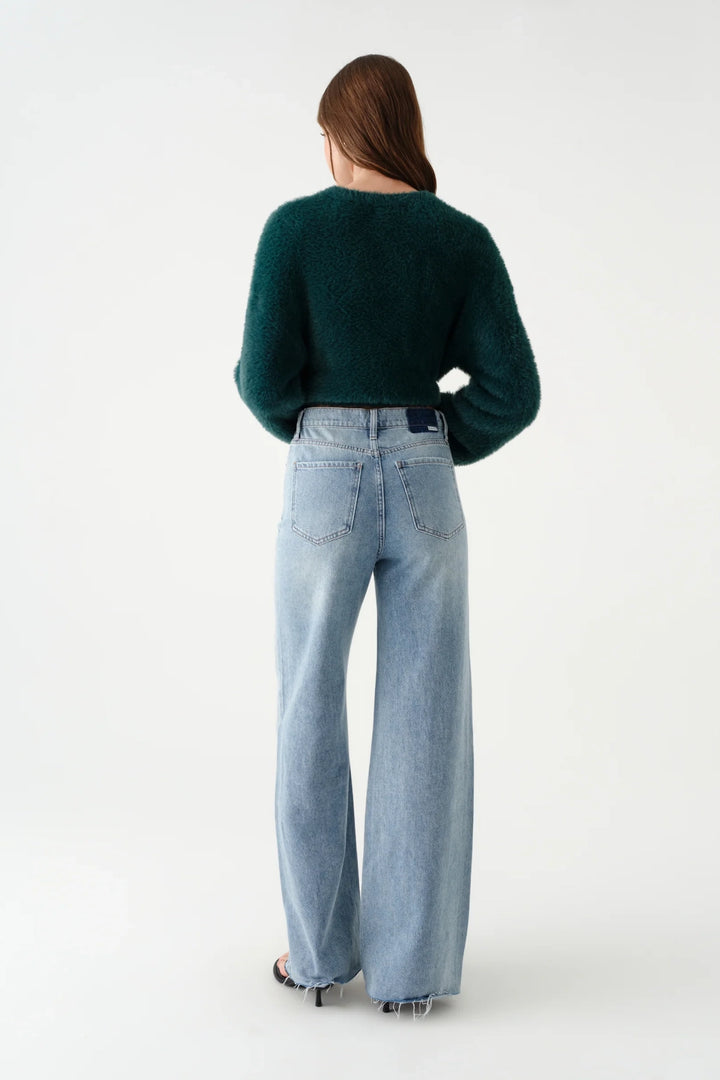 Far Out Studded Wide Leg Jean