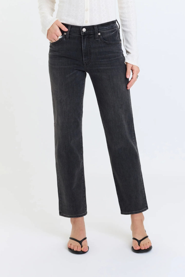 Rebel Ankle Mid Rise Straight Jean