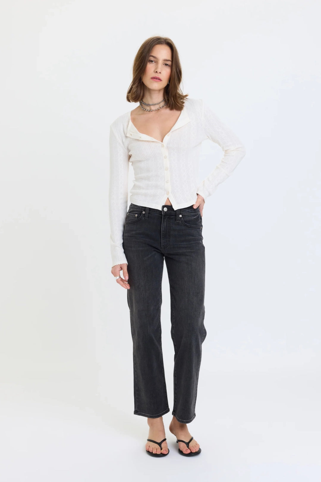 Stargazer Pointelle Cardigan Top