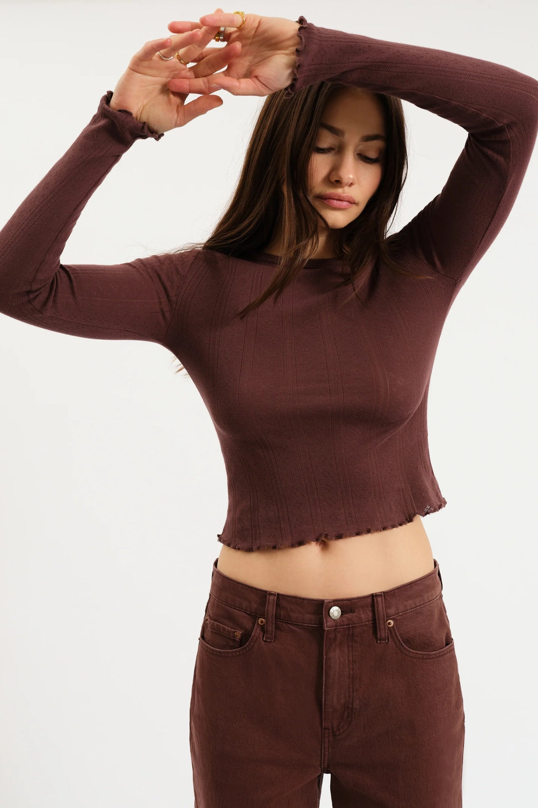 Waverly Pointelle Crewneck
