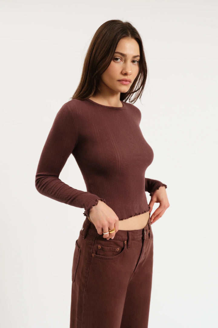 Waverly Pointelle Crewneck