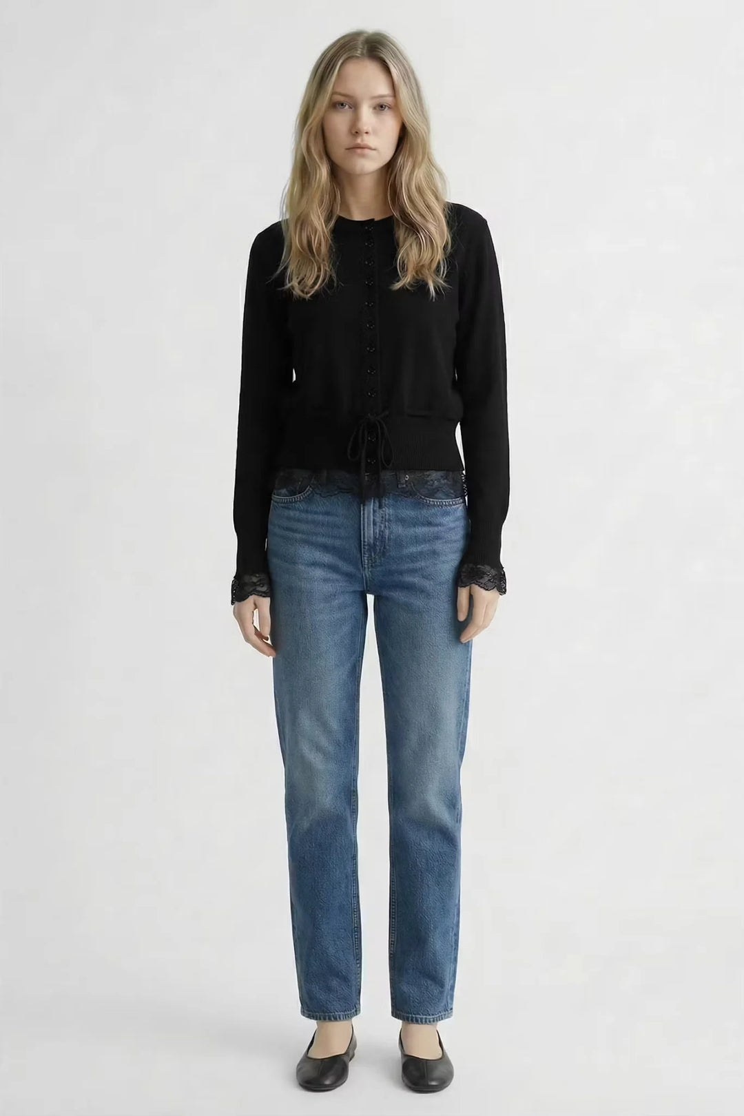 Lace Trim Sweater