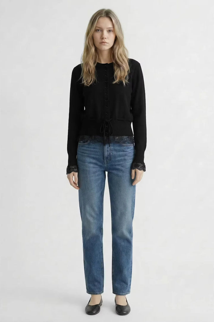 Lace Trim Sweater
