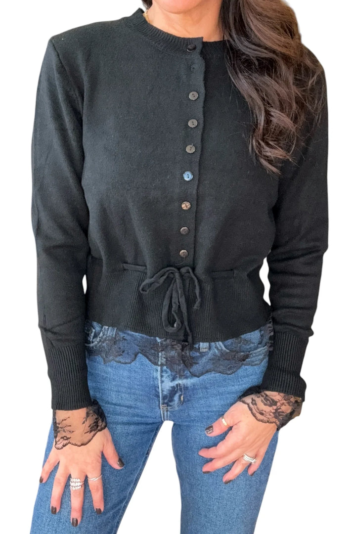 Lace Trim Sweater