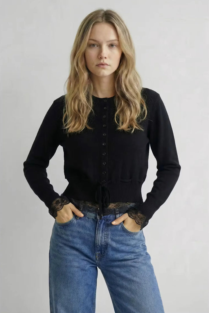 Lace Trim Sweater