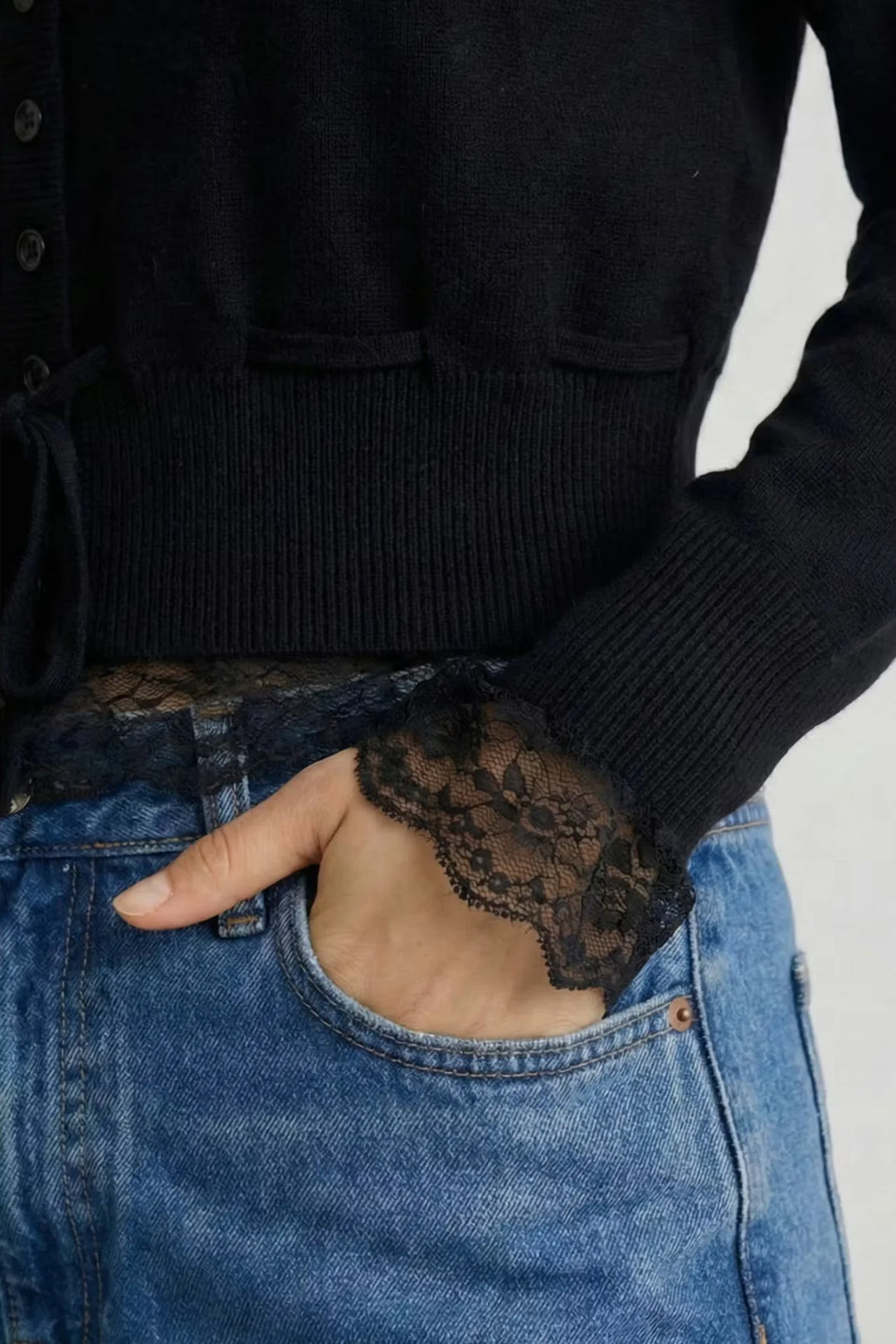 Lace Trim Sweater