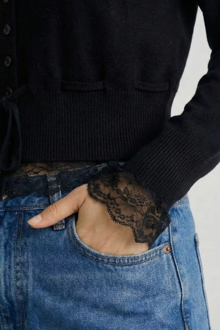 Lace Trim Sweater
